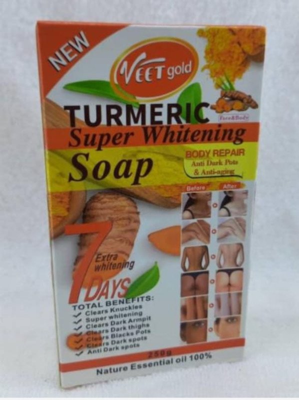 Veet Gold Turmeric Super Whitening Soap - 250g